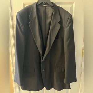 Botany 500 56L almost black 100% Wool Mens Blazer Suit Jacket Sport Coat